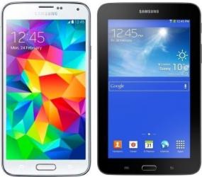 Фото планшета Комплект Samsung GALAXY Tab 3 Lite 7.0 SM-T110 8GB + Samsung Galaxy S5 SM-G900F 16GB Black/White