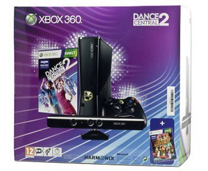 Фото игровой консоли Microsoft Xbox 360 Slim 4GB с KINECT + Dance Central 2
