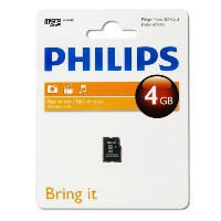 Фото флеш-карты Philips MicroSDHC 4GB Class 4 + SD adapter