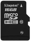 Фото флеш-карты Kingston MicroSDHC 16GB Class 10 + SD adapter SDC10/16GB