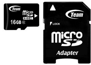 Фото флеш-карты Team Group MicroSDHC 16GB Class 6 + SD adapter