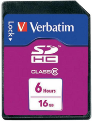 Фото флеш-карты Verbatim SD SDHC 16GB Class 6 HD Video