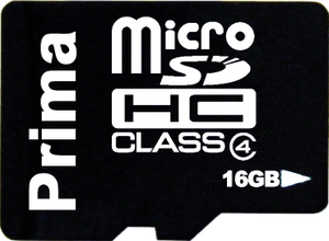 Фото флеш-карты Prima MicroSD 16GB Class 4