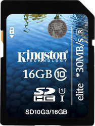 Фото флеш-карты Kingston SD SDHC 16GB Class 10 UHS-I Elite Flash