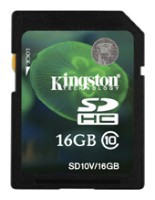 Фото флеш-карты Kingston SD SDHC 16GB Class 10 SD10V