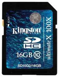 Фото флеш-карты Kingston SD SDHC 16GB Class 10 UltimateX 100X