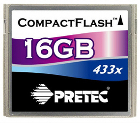 Фото флеш-карты Pretec CF 16GB 433X
