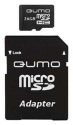 Фото флеш-карты Qumo MicroSDHC 16GB Class 2 + SD adapter