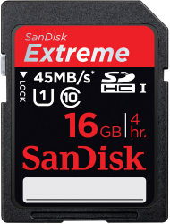 Фото флеш-карты SanDisk SDHC 16GB Class 10 Extreme UHS-I