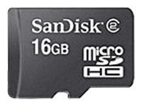 Фото флеш-карты SanDisk MicroSDHC 16GB Class 2