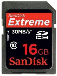 Фото флеш-карты SanDisk SD SDHC 16GB Class 10 Extreme