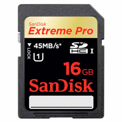 Фото флеш-карты SanDisk SD SDHC 16GB Class 1 Extreme Pro 45MB/s