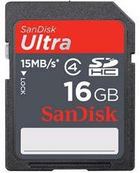 Фото флеш-карты SanDisk SD SDHC 16GB Ultra
