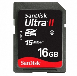 Фото флеш-карты SanDisk SD SDHC 16GB Ultra II