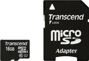 Фото флеш-карты Transcend MicroSDHC 16GB Class 10 UHS-I + SD адаптер