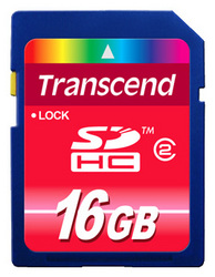 Фото флеш-карты Transcend SD SDHC 16GB class 2