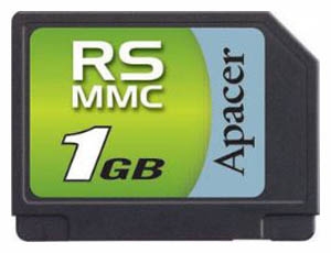 Фото флеш-карты Apacer RS-MMC 1GB