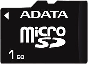 Фото флеш-карты ADATA MicroSDHC 1GB 60X + SD adapter AUSD1GZ-RA1