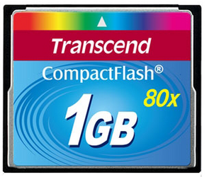 Фото флеш-карты Transcend CF 1GB 80x+PIO Mode