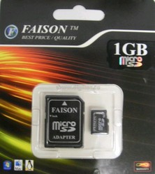 Фото флеш-карты Faison MicroSD 1GB + SD adapter