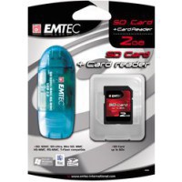 Фото флеш-карты Emtec SD 2GB 60x + USB Reader