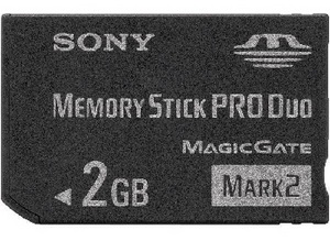 Фото флеш-карты Sony Memory Stick PRO DUO 2GB MS-MT2GN