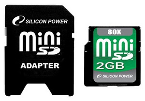 Фото флеш-карты Silicon Power MiniSD 2GB 80x