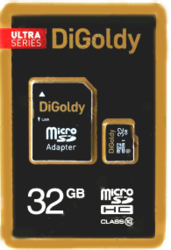 Фото флеш-карты Digoldy MicroSDHC 32GB Class 10 + SD adapter
