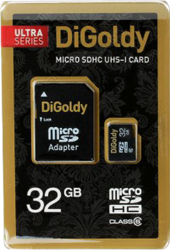 Фото флеш-карты EXPLOYD MicroSDHC 32GB Digoldy UHS-I Class 10 + SD adapter