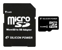 Фото флеш-карты Silicon Power MicroSDHC 32GB Class 4 + SD adapter