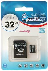 Фото флеш-карты SmartBuy MicroSDHC 32GB Class 4 + SD adapter
