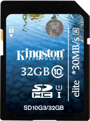 Фото флеш-карты Kingston SD SDHC 32GB Class 10 SD10G3/32GB