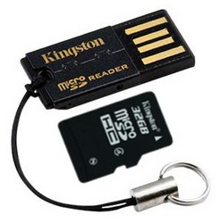 Фото флеш-карты Kingston MicroSDHC 32GB Class 4 + USB Reader MBLY4G2