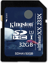 Фото флеш-карты Kingston SD SDHC 32GB 233x Ultimate Class