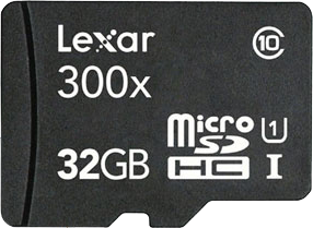 Фото флеш-карты Lexar MicroSDHC 32Gb 300X + USB Reader