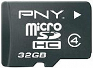 Фото флеш-карты PNY MicroSDHC 32GB Class 4