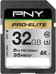 Фото флеш-карты PNY SDHC 32GB Class 10 UHS-I Pro Elite