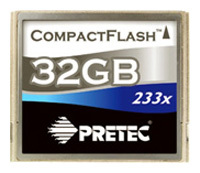 Фото флеш-карты Pretec CF 32GB 233X