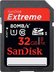 Фото флеш-карты SanDisk SDHC 32GB Class 10 Extreme UHS-I 80 Мб/с