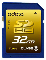 Фото флеш-карты ADATA SD SDHC 32GB Class 6