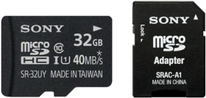 Фото флеш-карты Sony MicroSDHC 32GB Class 10 UHS-I + SD адаптер