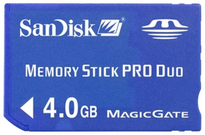 Фото флеш-карты SanDisk Memory Stick PRO DUO 4GB