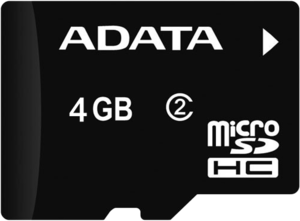 Фото флеш-карты ADATA MicroSDHC 4GB Class 2 + SD adapter