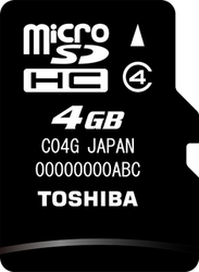 Фото флеш-карты Toshiba MicroSDHC 4GB Class 4