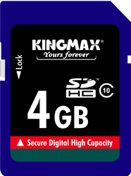 Фото флеш-карты Kingmax SDHC 4GB Class 10