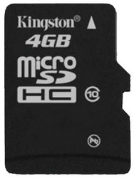 Фото флеш-карты Kingston MicroSDHC 4GB Class 10 + USB Reader