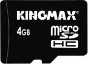 Фото флеш-карты Kingmax MicroSDHC 4GB Class 4 + SD-адаптер