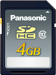 Фото флеш-карты Panasonic SDHC 4GB Class 10 RP-SDRB04G