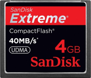 Фото флеш-карты SanDisk CF 4GB Extreme 40MB/s