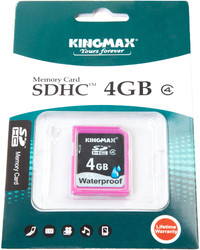 Фото флеш-карты Kingmax SD SDHC 4GB Class 4 Waterproof